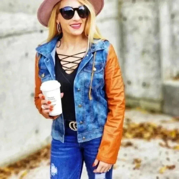 JORDAN Faux Leather Detailed Jacket - Picture 4 of 5